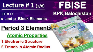 Period 3 elements class 12 | Atomic properties of period 3 elements | Trend in atomic radius
