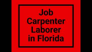 Job Carpenter in Florida - Плотник во Флориде   #jobcarpenter