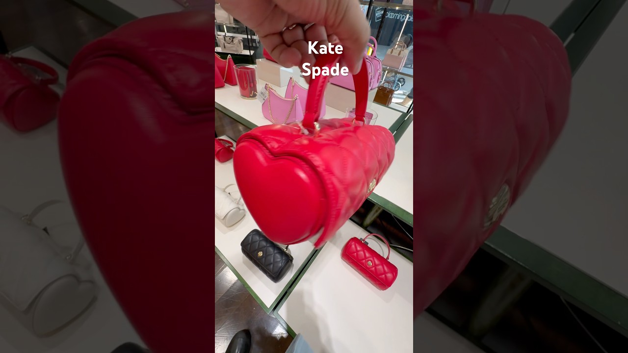 Kate spade HEART BARREL QUILTED VALENTINES BAG 