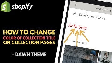 Shopify Dawn Theme: How to Change Collection Title Color on Collection Pages