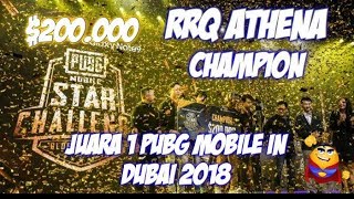 RRQ ATHENA CHAMPIONS !!! JUARA 1 PUBG MOBILE IN DUBAI 2018 screenshot 3