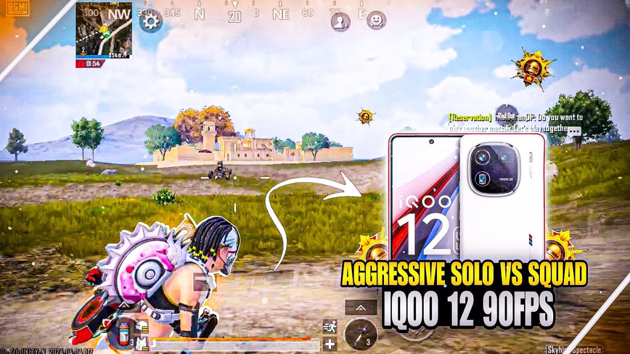 Aggressive Solo vs Squad 😱IQOO 12 SMOOTH + 90FPS PUBG / BGMI TEST 2023⚡ ...
