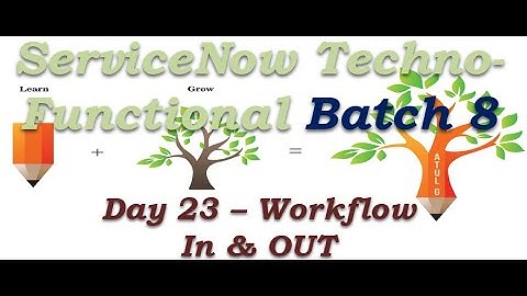 Batch 8 | Day 23 | Workflow Introduction - Configuration | Techno Functional Training | San Diego