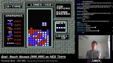NES TETRIS - 999,999 (1st Maxout) - 3/26/2018