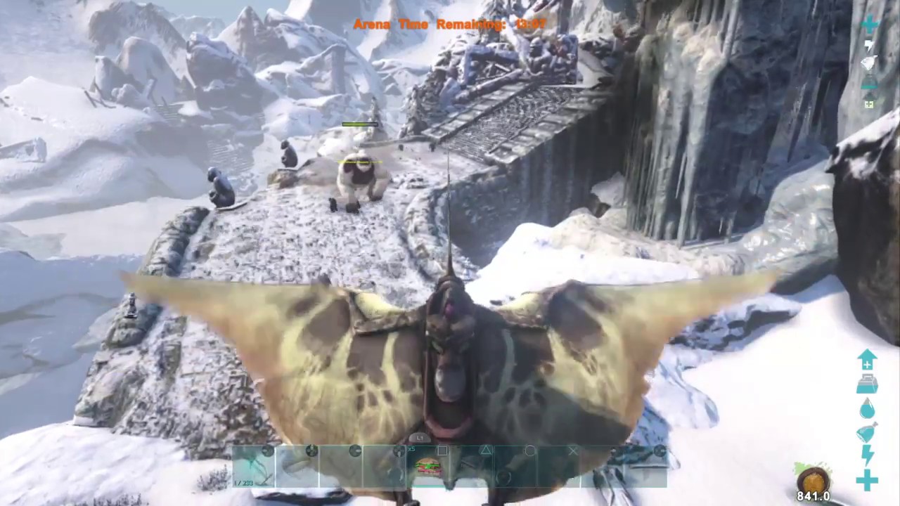 Taking a Tapajera to a Megapithicus Fight ARK Legacy PS4