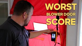 Is your 70’s house equally leaky?  Blower door tested my rental house!