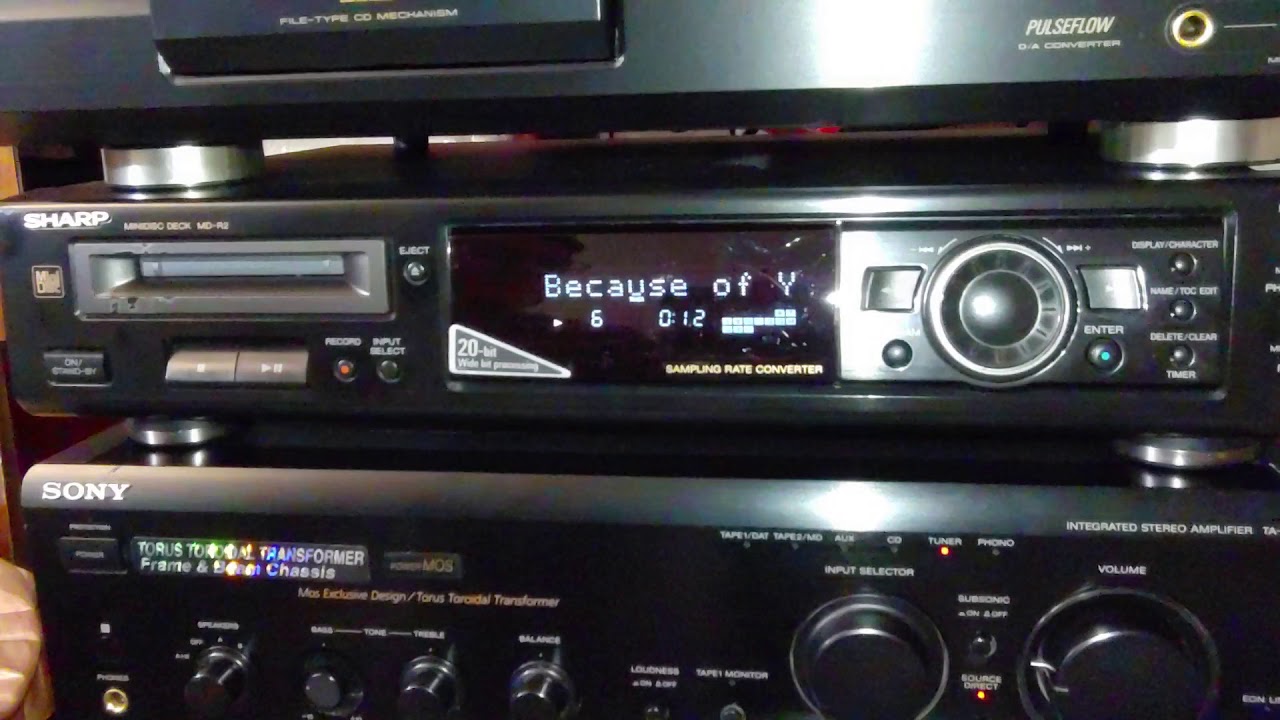 SHARP MDR2 minidisc deck quick test YouTube