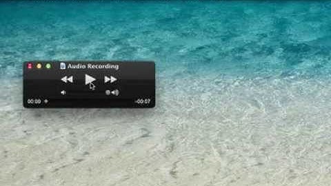 Quicktime Audio Recording