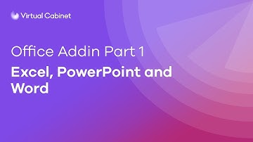 Virtual Cabinet | Office Addin Part 1 - Excel, PowerPoint & Word