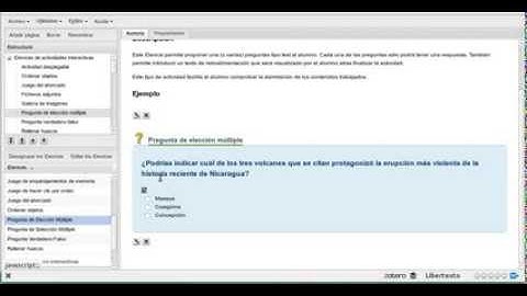 Idevice de Preguntas de elección múltiple en eXeLearning