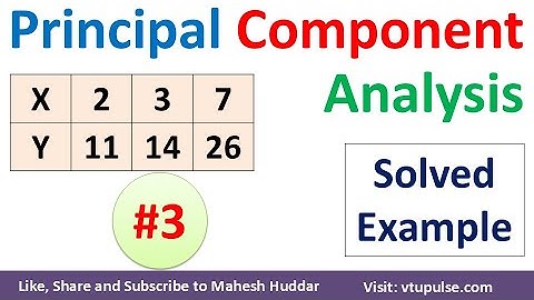 3. Principal Component Analysis Example | PCA Example Dimensionality Reduction Vidya Mahesh Huddar