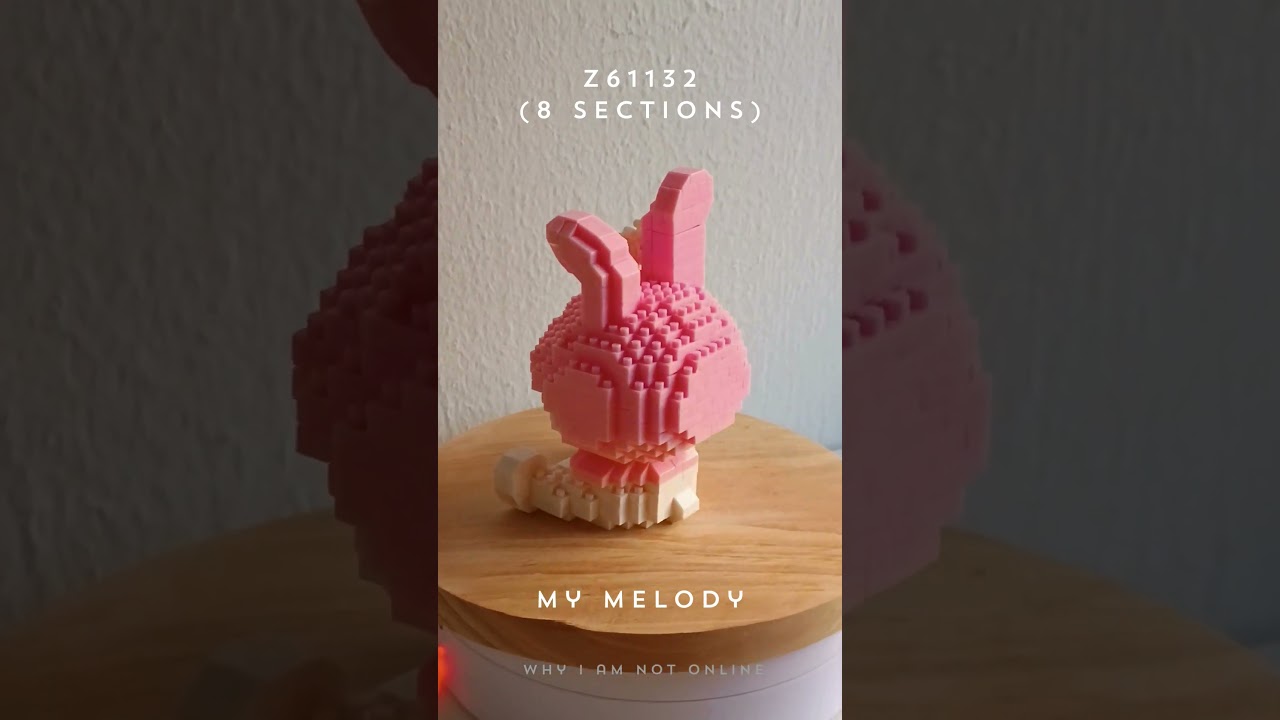 My Melody (Sitting) Nanoblock 360 Spin 3.0 | DIY Bricks Puzzle