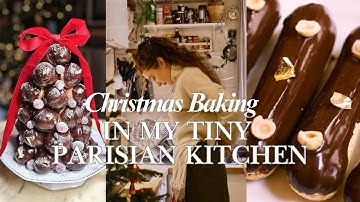 I Made a Christmas Tree from Éclairs & Profiterols 🎄 | French Pastry in a Tiny Parisian Kitchen