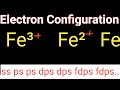 Electronic configuration of Fe2  and Fe3 