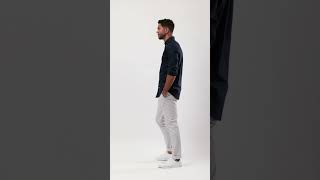 Wayver Navy Oxford Button Down Casual Shirt  #mensfashion #mensstyle