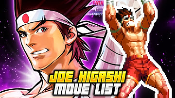 JOE HIGASHI MOVE LIST - The King of Fighters 2002 Unlimited Match (KOF2002)