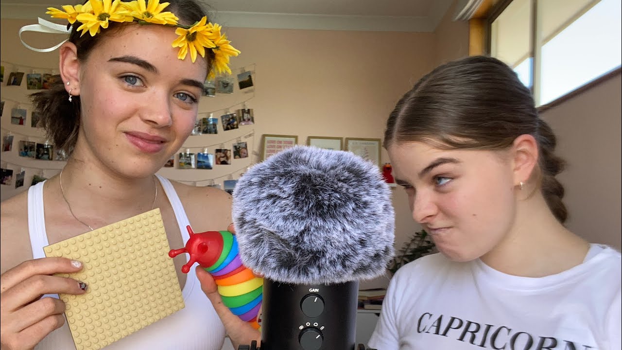 MY TWIN TRIES ASMR (she hates it)