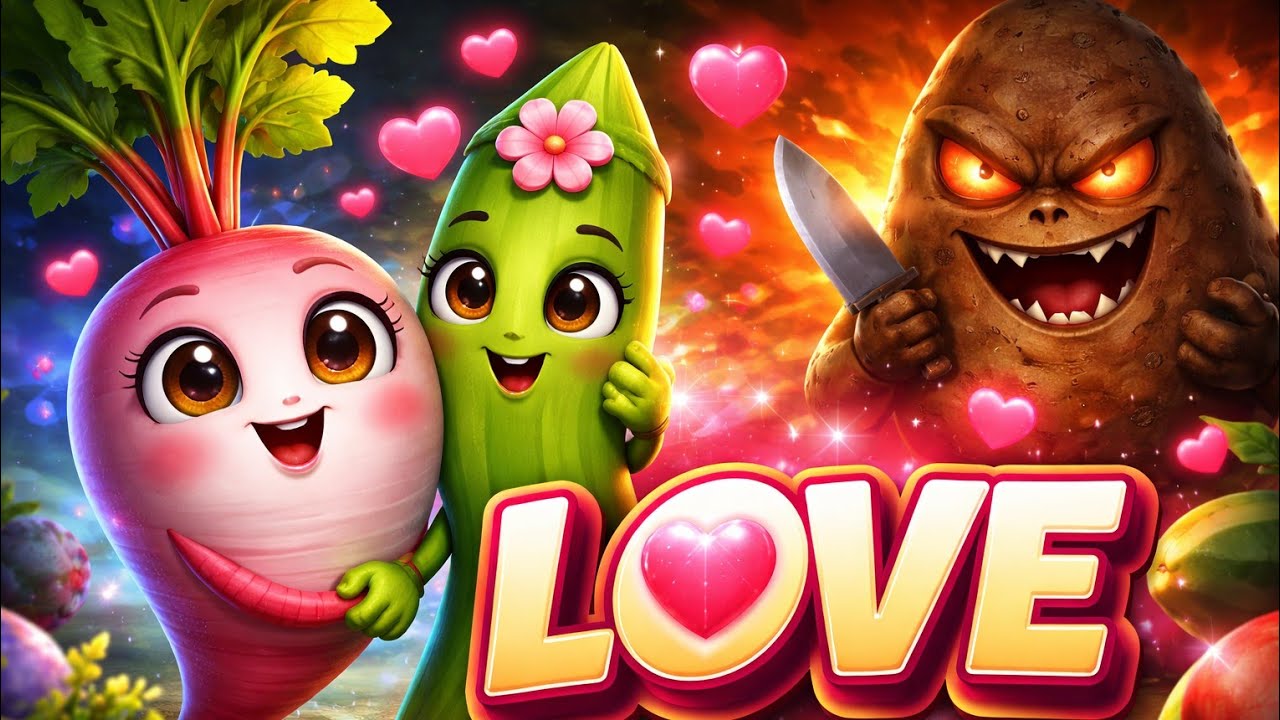 Evil Raddish Radish & Ladyfinger Love Story! | Evil Potato Turns Enemy | Emotional ...