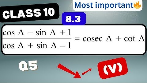 Class 10 Maths Chapter 8 – Trigonometry, Exercise 8.3, Question 5 (v)