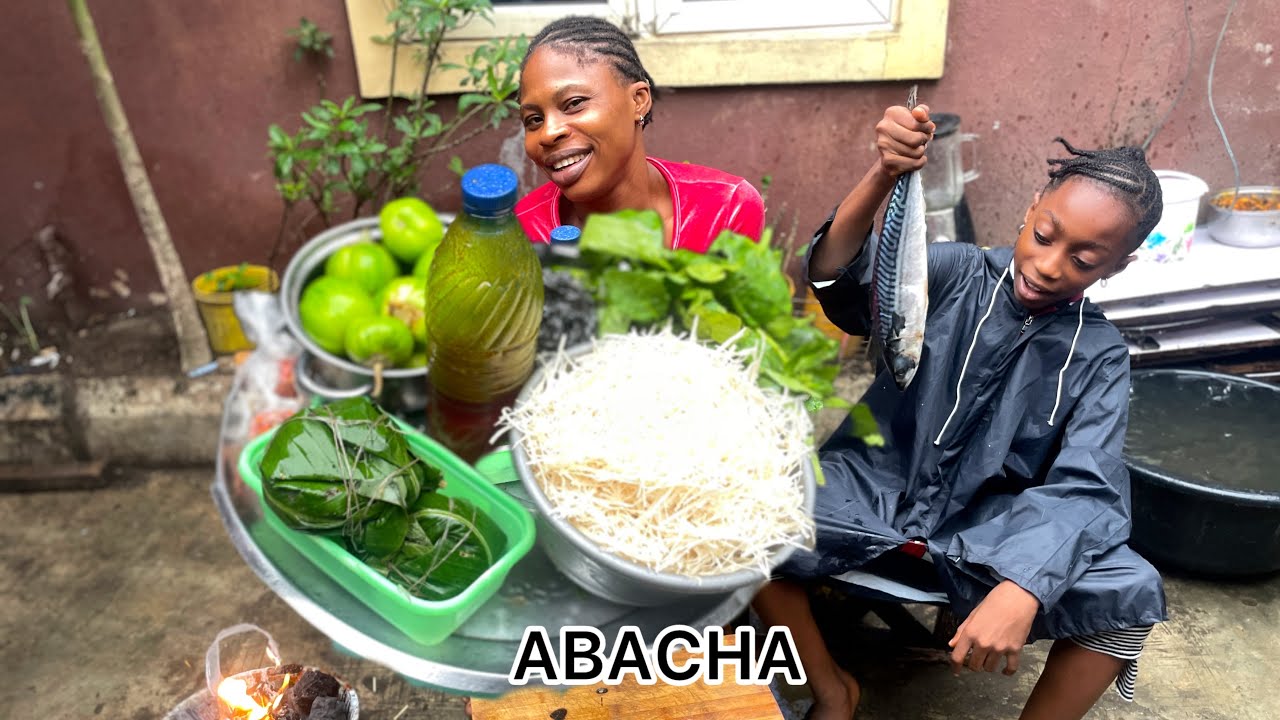 Village-Style Abacha 😋 | Nigeria’s Most Loved Street Food