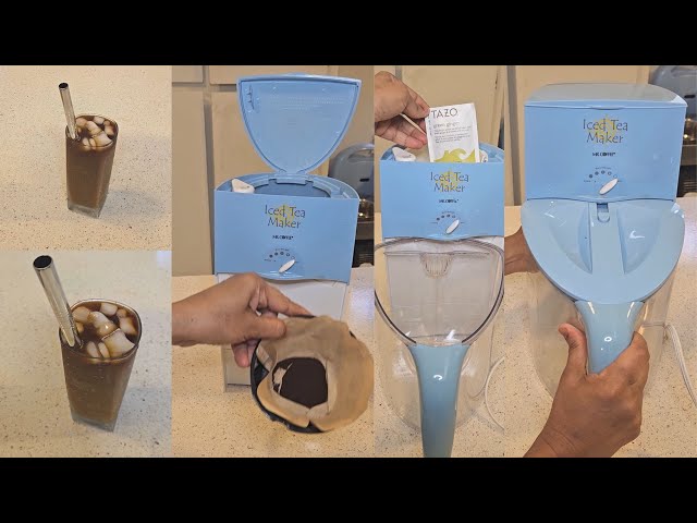 HOW TO MAKE ICE TEA with Mr. Coffee TM75 Iced Tea Maker Blue REVIEW Lipton  