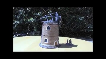 scratch built windmill destroyed