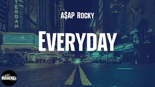 A$AP Rocky - Everyday (feat. Rod Stewart, Miguel & Mark Ronson) (lyrics) Resimi