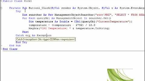 Visual Basic.NET - CPU Temperature Meter