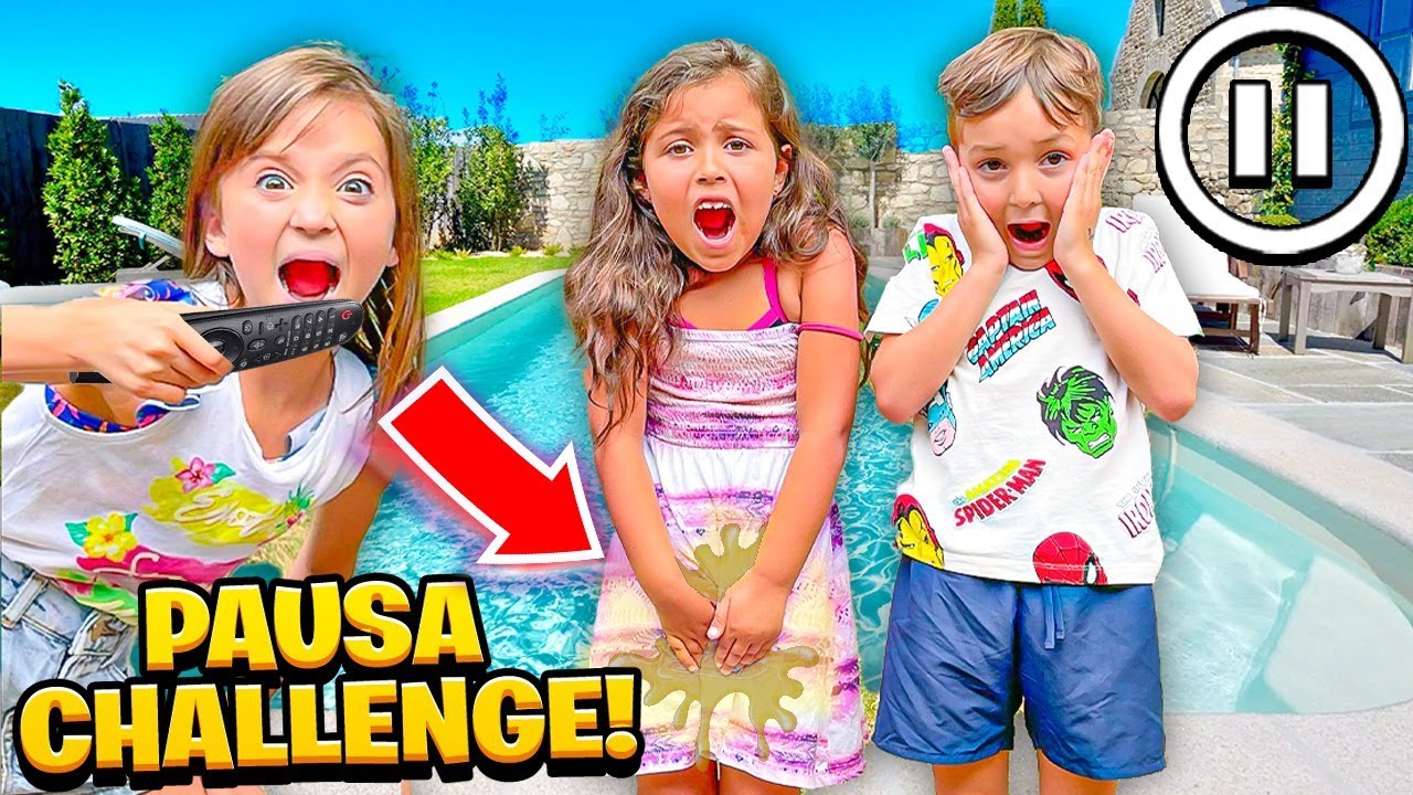 PAUSA CHALLENGE IN PISCINA CON MAMMAGIULIA E FIGLIACHIARA E FIGLIODIEGO NELLA NOSTRA NUOVA CASA!
