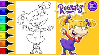 Coloring Rugrats Angelica Pickles Coloring Book Page | Markers