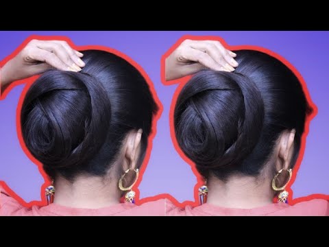 Front hair style for wedding | Front hair style with bun | curly hairstyle  hairstyle tutorial - YouTube