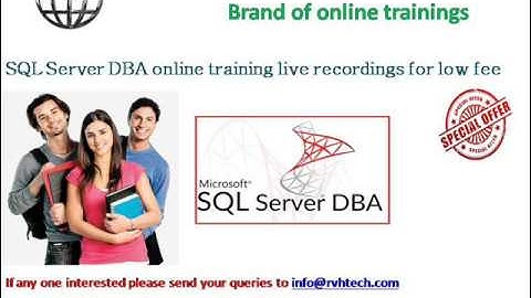 SQL Server DBA online training live recordings for low fee