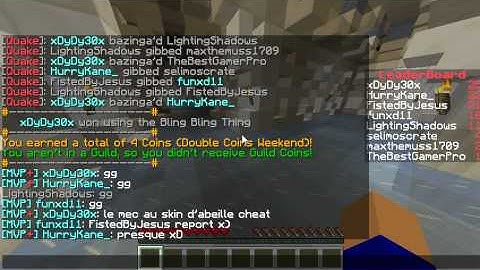 FistedByJesus Speed/Fly Hacking on Hypixel Quake