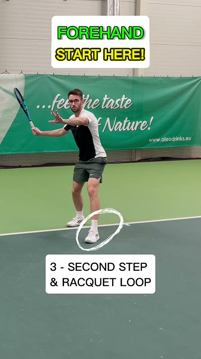 How to Hit a Tennis Forehand (Start Here) Footwork & Technique. #tennis #tennisforehand #forehand