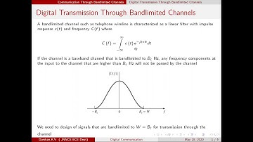 Digital Transmission through Bandlimited Channels