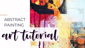 Abstract Painting Tutorial Using Gelli Plate Monoprinting & Ink #arttutorial #abstractpainting