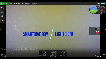 Onboard video of SmartDive ROV – Lights ON!