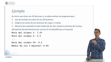 Ordenación en C mediante el método de la burbuja |  | UPV