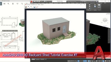 Autocad 2019 Design 3D PUBG Backyard Shed Modeling Tutorial For Beginner