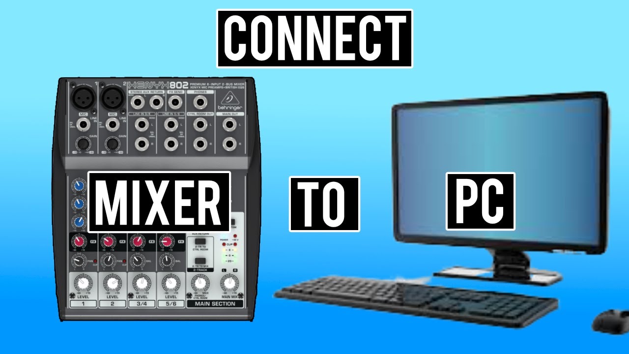 How To Connect A Mixer To Using Line In - YouTube