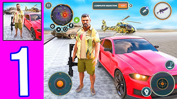Real Miami Gangster Crime Simulator: Shooting Game - Gameplay Walkthrough Part 1 (iOS, Android)