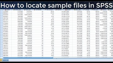 How to locate sample files in SPSS