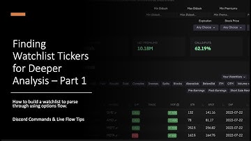 Use Tradytics Tools to Build an Initial Watchlist - Live Flow & Discord Commands