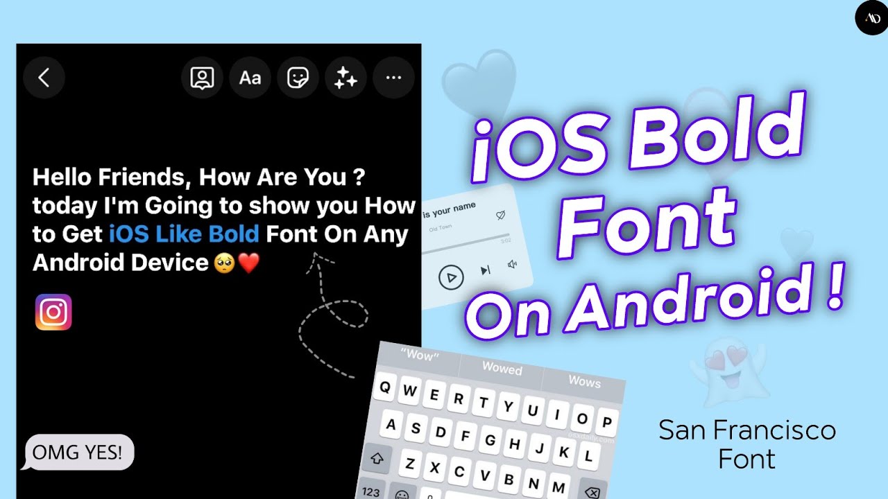 How To Get iOS Bold Font On Android iPhone Font For Android YouTube