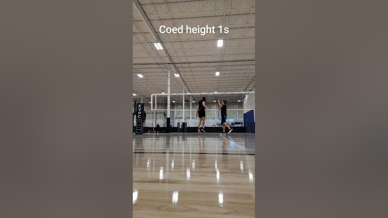 Coed net height middle swings YouTube