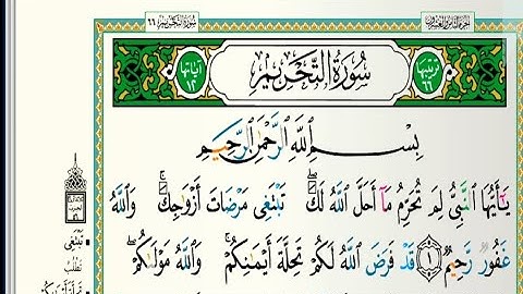 سورة التحريم مكتوبة الشيخ ماهر المعيقلي Sheikh Maher Al Muaiqly Surah At Tahrim / 1080p