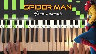Video thumbnail of "Spider-Man: Homecoming - Theme Song (Piano Tutorial Lesson)"