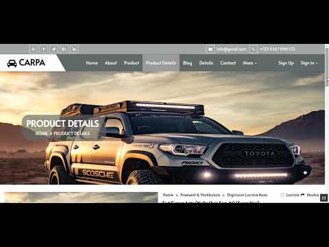 Car dealer website template html - YouTube