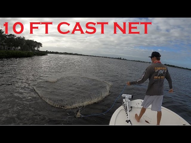 HOW TO THROW A CAST NET  EXTRA LARGE 10 Ft + 