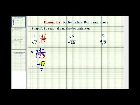 Vídeo: Com Desfer-se De La Irracionalitat En El Denominador
